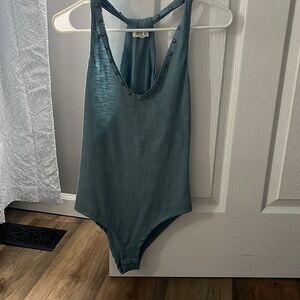 Bluish gray Pol body suit